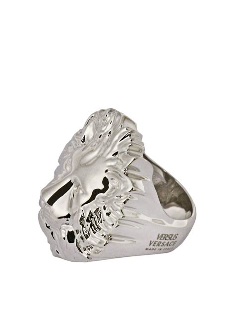 versus versace ring lion|Versace Lion Head .